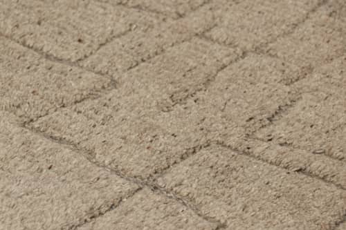 Rug & Kilim’s Textural Rug in Beige-Brown with High-Low | Area Rug in Rugs by Rug and Kilim. Item composed of wool