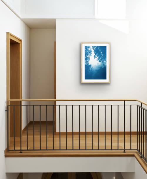 Morning Mist (24 x 16" hand-printed cyanotype photograph) | Photography by Christine So. Item made of paper compatible with coastal and traditional style