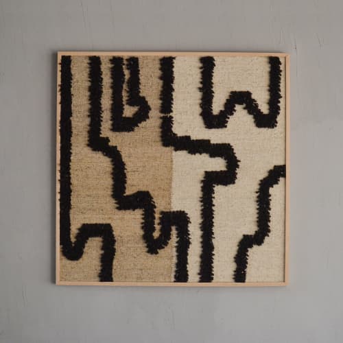 La Sombra & El Reflejo Woven Art | Sculptures by Meso Goods. Item made of wool works with contemporary style