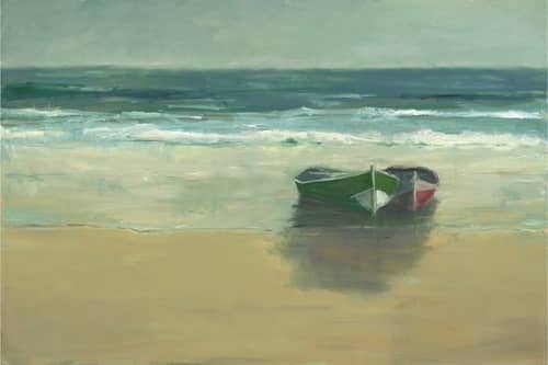 Anne Packard "Outer Beach" | Oil And Acrylic Painting in Paintings by YJ Contemporary Fine Art. Item made of canvas