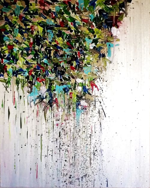 'Tree Falling' | Paintings by Christina Twomey Art + Design. Item made of canvas