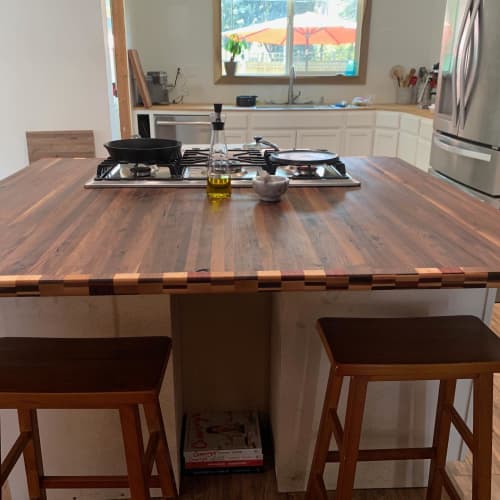 Butcher Block Island | Tables by Under the Water Design & Wood Works