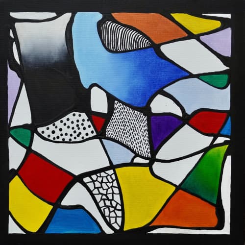 Harlequin - Festive Frenzy 3 | Oil And Acrylic Painting in Paintings by Aarti Bartake. Item made of canvas with synthetic