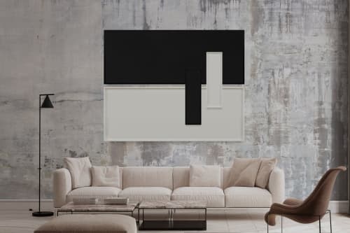 FrameWork #15 | Mixed Media by Cristian Stefanescu. Item made of wood with paper works with minimalism & contemporary style