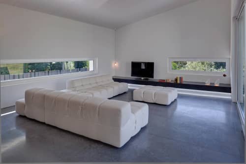 Villa mm | Architecture by Federico Delrosso Architects. Item made of metal with concrete