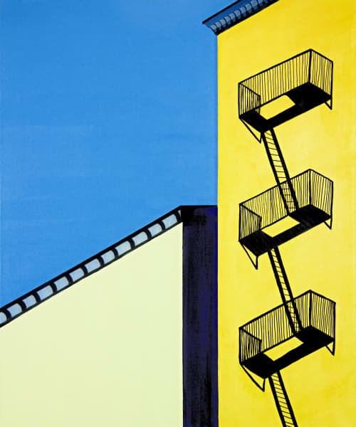 Balcony Seats to the City | Oil And Acrylic Painting in Paintings by Marco Domeniconi Studio. Item composed of canvas and synthetic