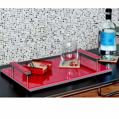 Milano Tray | Decorative Tray in Decorative Objects by 204 Haus Crafters. Item composed of synthetic compatible with contemporary and eclectic & maximalism style