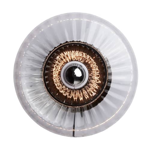New Wave Optic Wall Sconce XL | Sconces by Marie Burgos Design and Collection. Item composed of metal and glass