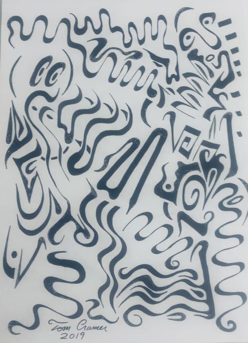 Electronic music | Drawings by Tom Cramer. Item composed of paper