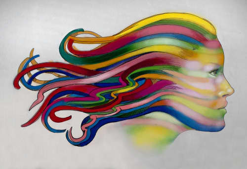 Multicolor Face | Murals by Juan Diaz