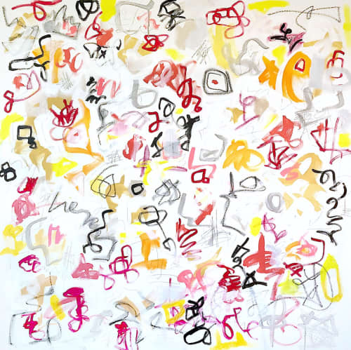 'RiGAMORALE' original abstract painting by Linnea Heide | Oil And Acrylic Painting in Paintings by Linnea Heide contemporary fine art. Item made of canvas with synthetic