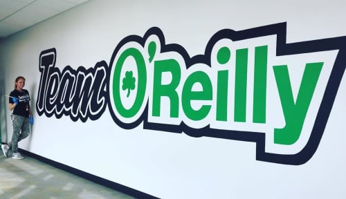 O Reilly Auto Parts Logo By Art By Andrea Ehrhardt At O Reilly Auto Parts Corporate Office Springfield Wescover Murals