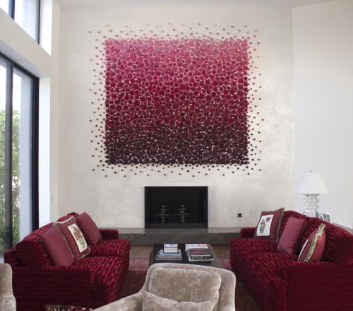 Desert Red Ombre | Wall Sculpture in Wall Hangings by Carson Fox Studio. Item composed of synthetic