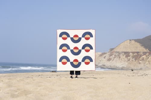 Rise + Set Throw Quilt | Linens & Bedding by Vacilando Studios | Neskowin Beach in Neskowin