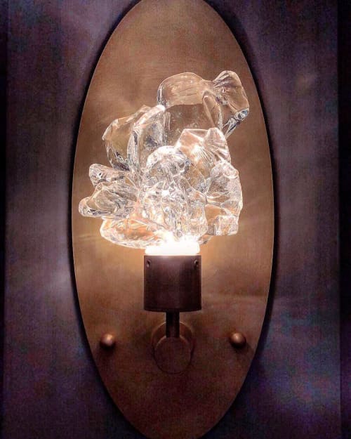 Scratch Sconce | Sconces by Hyland Glass | Louisville in Louisville. Item composed of brass and glass
