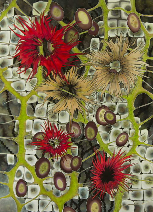 Urban Sprawl | Oil And Acrylic Painting in Paintings by Cudra Clover. Item composed of synthetic