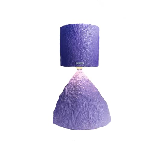 Papier-mâché Table Lamp - 'Digital Squared' | Lamps by Emmely Elgersma. Item made of paper compatible with eclectic & maximalism and modern style