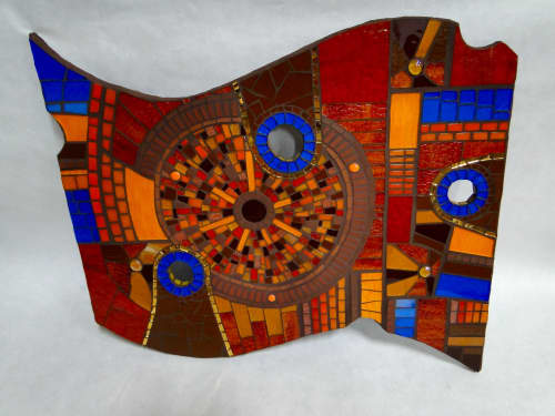 Outer Limits - Glass mosaic art piece | Art & Wall Decor by Rochelle Rose Schueler - Wild Rose Artworks LLC. Item made of ceramic with glass
