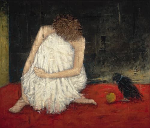 Erica Hopper "Apple Dairy" | Oil And Acrylic Painting in Paintings by YJ Contemporary Fine Art | YJ Contemporary Fine Art in East Greenwich. Item composed of canvas