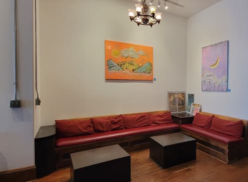 Lucid Mountain | Prints by Sarah Stivers | Red E Café in Portland. Item made of paper works with boho & eclectic & maximalism style