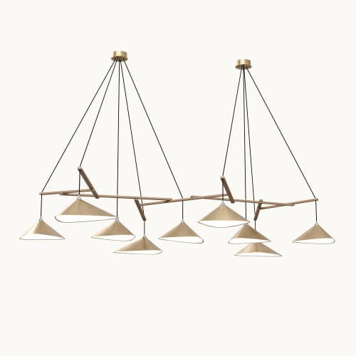 Emily Group of Nine Pendant Light – Copper Semi-Matte | Pendants by MOSS Objects. Item made of oak wood & steel compatible with contemporary and modern style