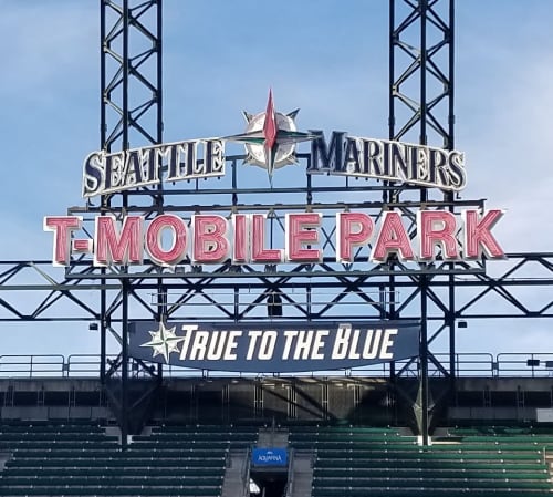 Seattle Mariners T-Mobile Stadium | Signage by Jones Sign Company. Item composed of metal