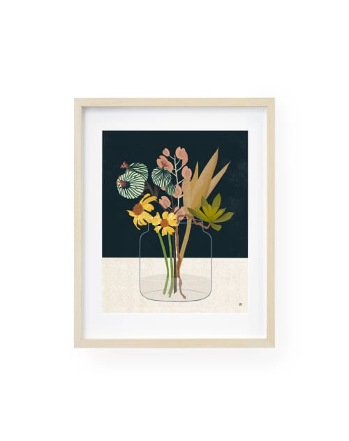 Crystal Floral - Modern Botanicals | Prints by Birdsong Prints. Item made of paper