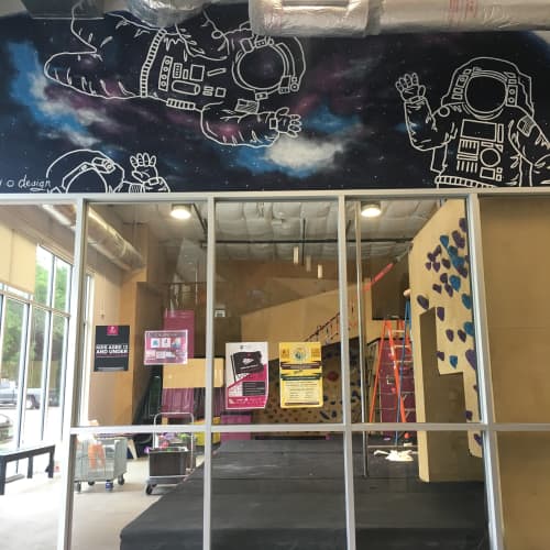I Just Need Some Space | Murals by Avery Orendorf | Crux Climbing Center in Austin