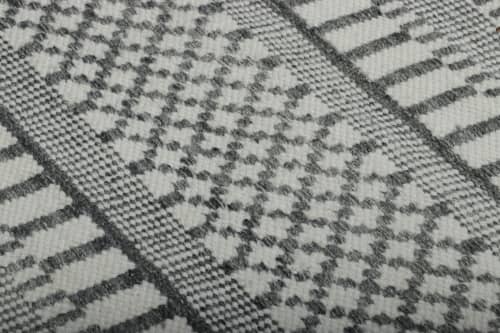 Rug & Kilim's Contemporary Dhurrie in Gray with White | Area Rug in Rugs by Rug and Kilim