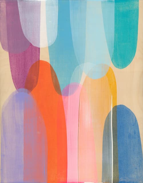 Pyjamas All Day | Oil And Acrylic Painting in Paintings by Claire Desjardins. Item made of wood & synthetic