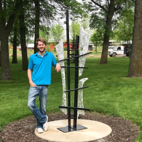 “Crossroads II” by Jon Kamrath at Riverside Jaycee Park, Hutchinson