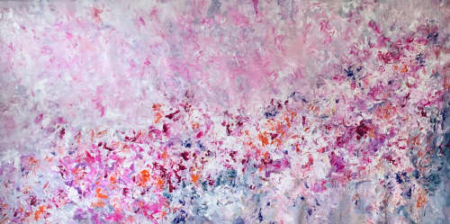 Raw Sunset 🔴 | Oil And Acrylic Painting in Paintings by Darlene Watson Abstract Artist. Item composed of canvas & synthetic