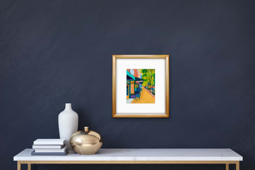 Downtown on Main No. 5 Print | Prints by Fotini Christophillis. Item made of canvas with paper