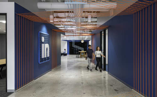 Linkedin HQ | Paneling in Wall Treatments by ANTLRE - Hannah Sitzer | LinkedIn Global Headquarters in Sunnyvale. Item composed of synthetic