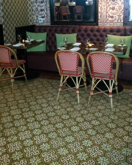 Encaustic Cement Tiles | Tiles by Avente Tile | Colony Palms Hotel in Palm Springs. Item composed of cement