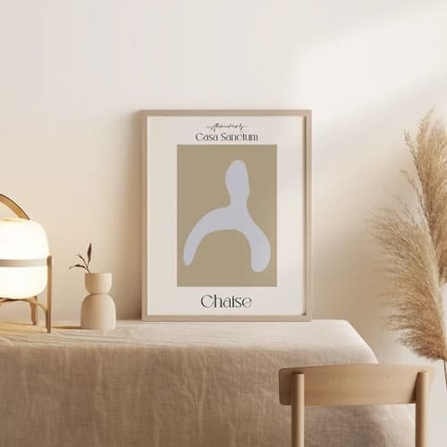 Chaise | Prints by Casa Sanctum. Item made of paper works with minimalism & contemporary style