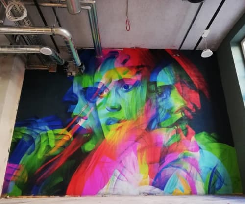Restless Minds | Street Murals by GERA 1 | JOHN REED Fitness in Leipzig
