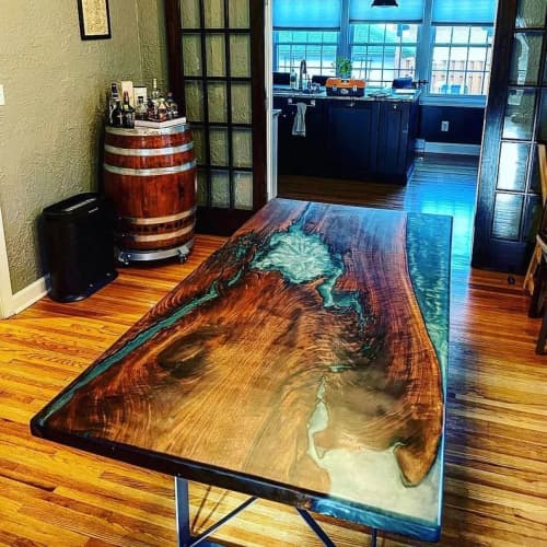 Penelope | Dining Table in Tables by J Strowmatt Designs. Item composed of walnut & synthetic