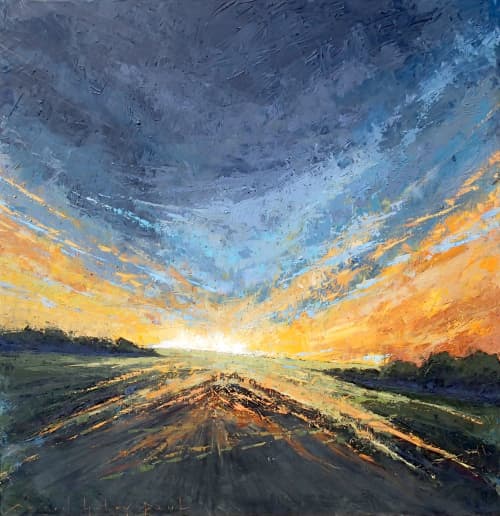 Aurora | Oil And Acrylic Painting in Paintings by Alison Haley Paul | SingleThread Farm - Restaurant - Inn in Healdsburg. Item composed of canvas and synthetic