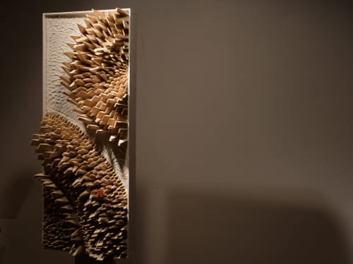 "Dave and Sandra" 3D Wood Wall Art | Wall Sculpture in Wall Hangings by Gabriel Gaffney Smith. Item composed of wood and synthetic