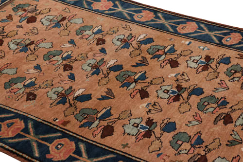Vintage Russian Rug in Dusty Rose with Floral Patterns | Rug | Area Rug in Rugs by Rug and Kilim