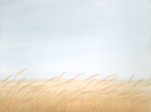 Wind and Reeds | Oil And Acrylic Painting in Paintings by Bella Bigsby. Item composed of canvas and synthetic