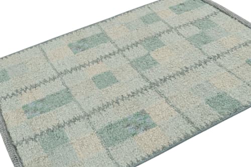 Rug & Kilim’s Scandinavian Rug in Seafoam green and Teal | Area Rug in Rugs by Rug and Kilim