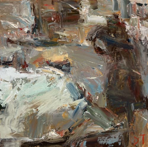 Busload | Oil And Acrylic Painting in Paintings by Darren Thompson Fine Art. Item made of birch wood compatible with modern style