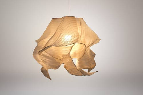 Modern Fabric Pendant Light Nebula 60cm by Studio Mirei | Pendants by Costantini Designñ. Item made of fiber works with boho & contemporary style