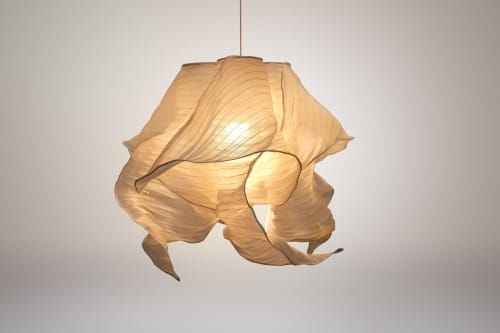 Modern Fabric Pendant Light Nebula 60cm by Studio Mirei | Pendants by Costantini Design. Item made of fiber works with boho & contemporary style