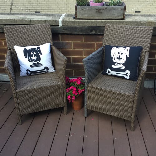 Dog Pillows Set of 2 | Cushion in Pillows by Pam (Pamela) Smilow. Item composed of cotton