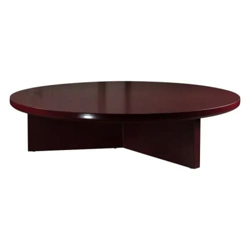 Lacquer Round Deep Dark Red Coffee Table | Tables by NO AGE FURNITURE STUDIO