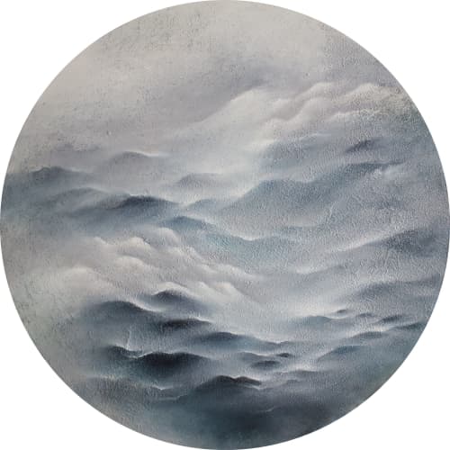 Peaceful presence | Oil And Acrylic Painting in Paintings by Francesca Borgo. Item made of canvas with synthetic works with minimalism & contemporary style