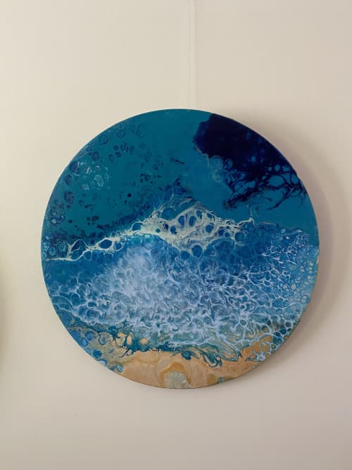 Maroubra Bluebottles | Oil And Acrylic Painting in Paintings by Virginia Burke. Item made of canvas